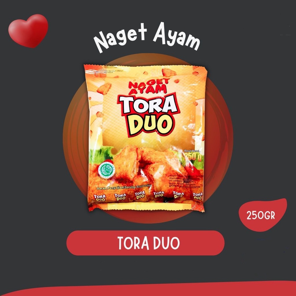 

ADDRIELLA - TORA DUO NUGGET AYAM 250gr | TORA DUO/FROZENFOOD/FROZENFOOD MURAH