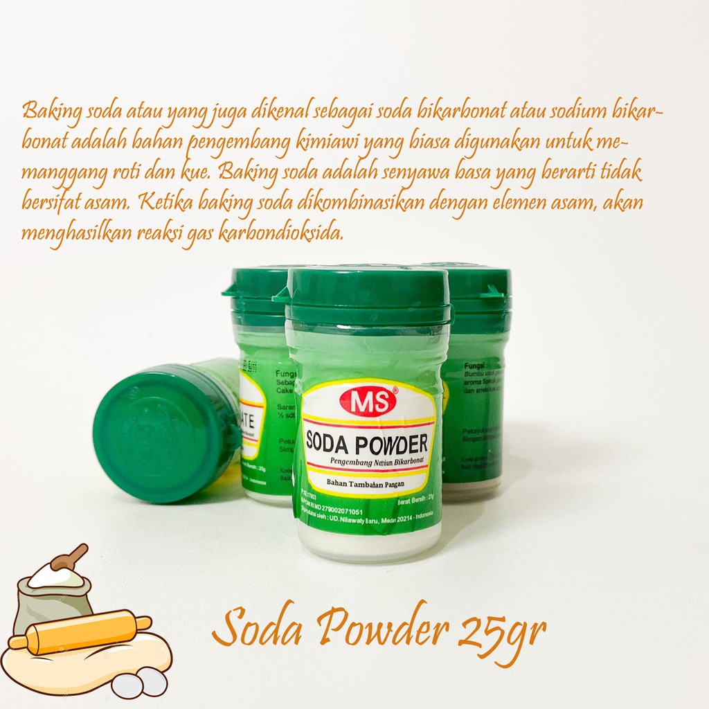 

Soda Powder MS 25Gr - Baking Soda Powder Pengembang Natrium Bikarbonat