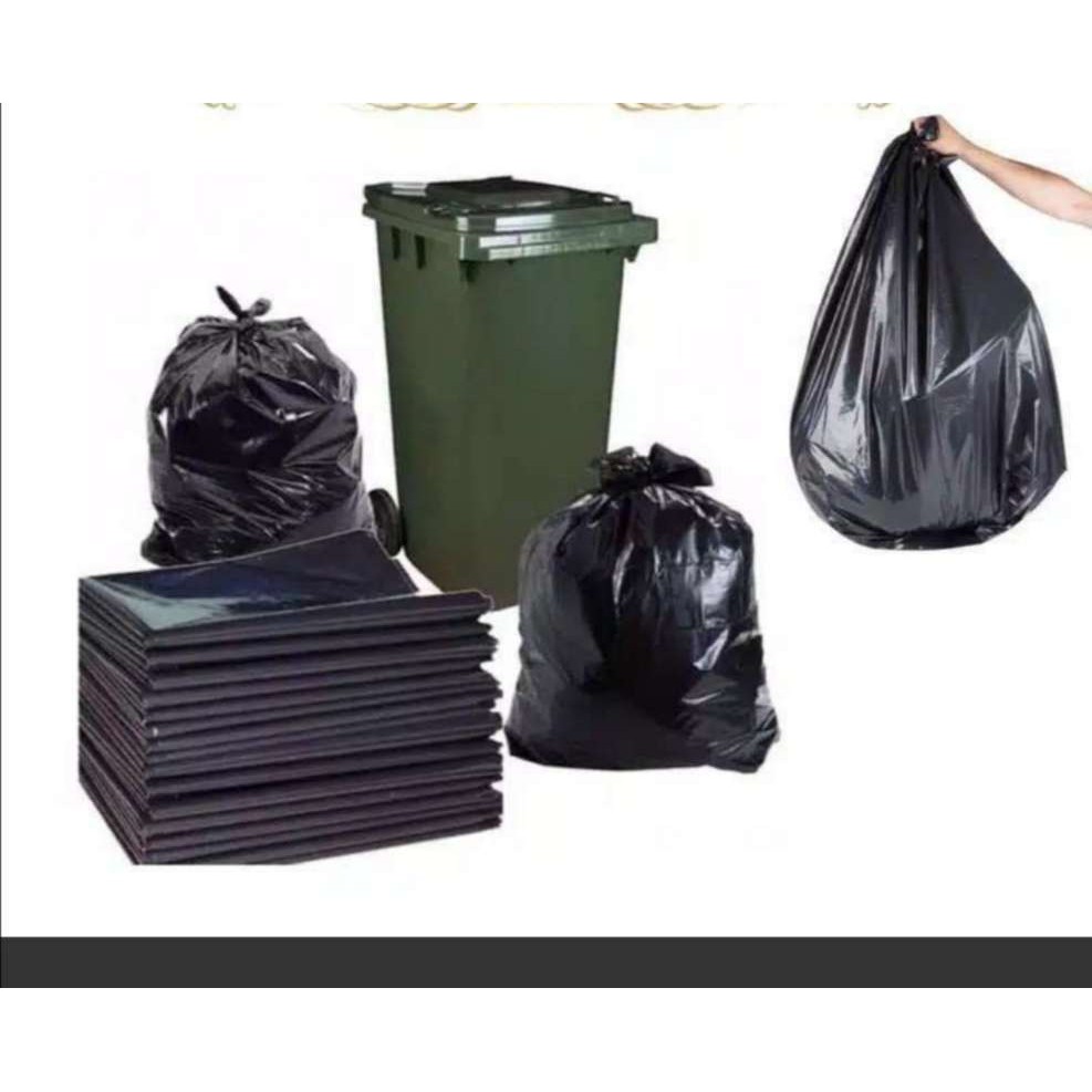 PLASTIK SAMPAH HITAM 60x100 (PAK) hitam