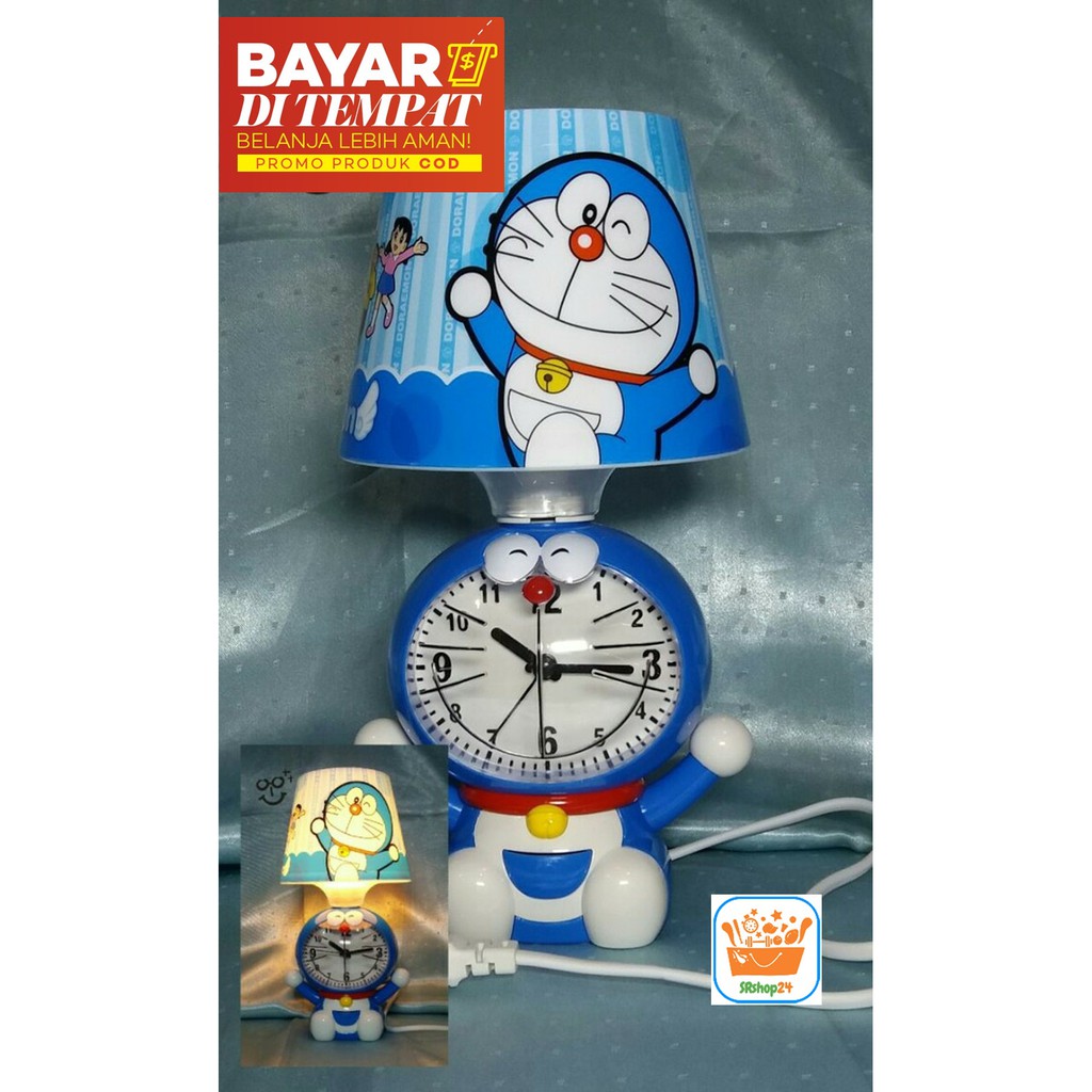 SRS (COD YES) Lampu Tidur Jam Weker Karakter Lampu Tidur Tudung Lampu Kamar Tidur Keropi Doraemon Ri