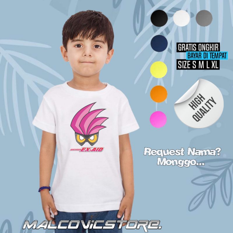 Baju Kaos Anak Kamen Rider Ex AID [COD]/T-shirt Anak Kamen Rider