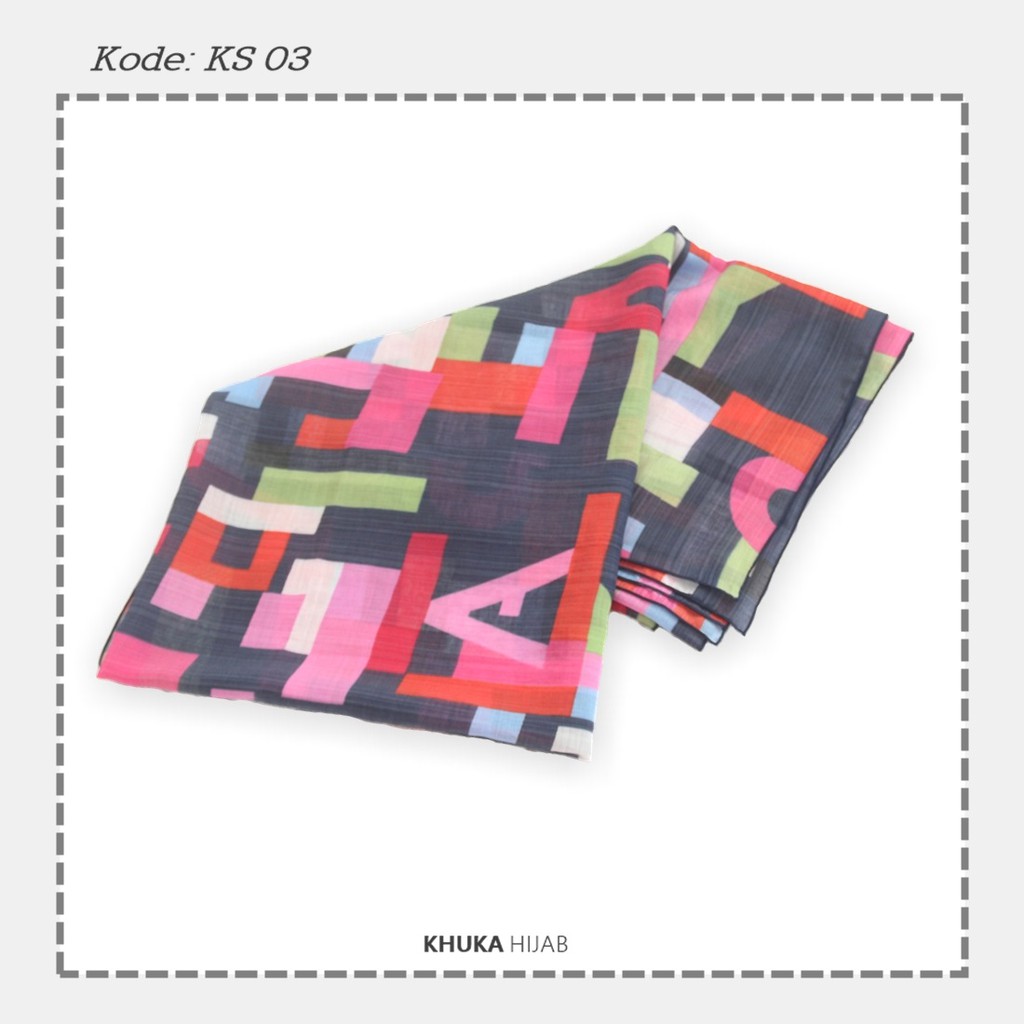 HIJAB / JILBAB SEGI EMPAT KATUN SILKY MOTIF