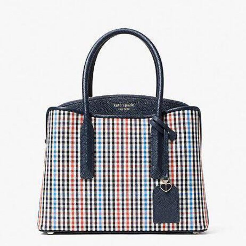 Kate Spade Margaux Medium Satchel Plaid Blue