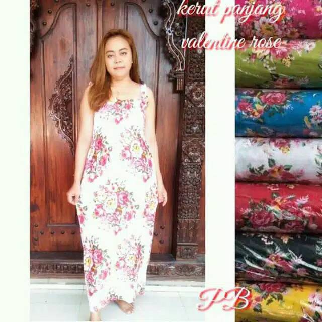 Daster kerut bunga (merah)