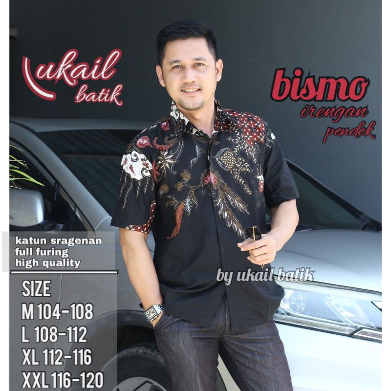 Baju Kemeja Batik Pria Lengan Pendek Lapis Furing Bahan Katun Halus Premium