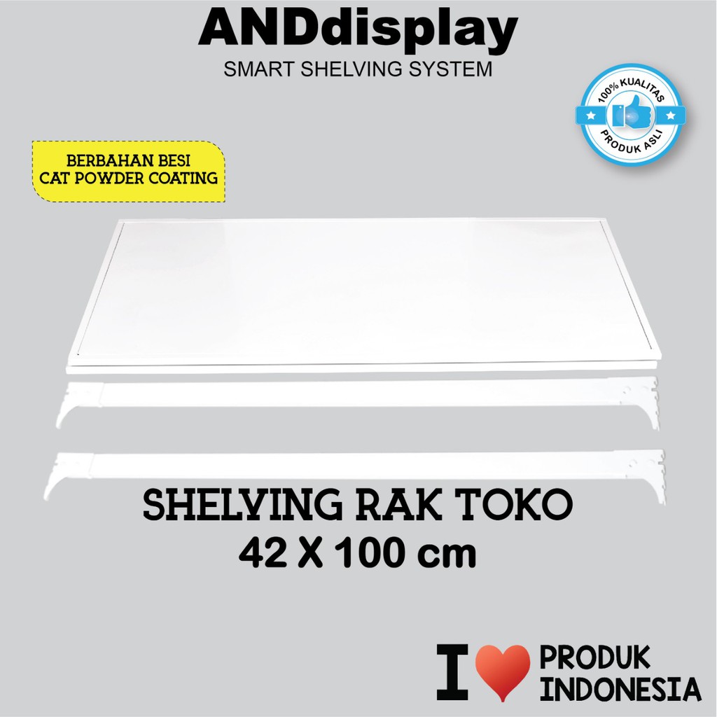 AMBALAN RAK GUDANG BESI BOLTLESS L. 40 X P.100 CM SHELVING ANDDISPLAY