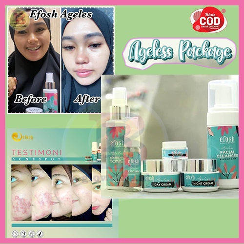 Perawatan wajah skincare efosh ageless mencerahkan glowing original