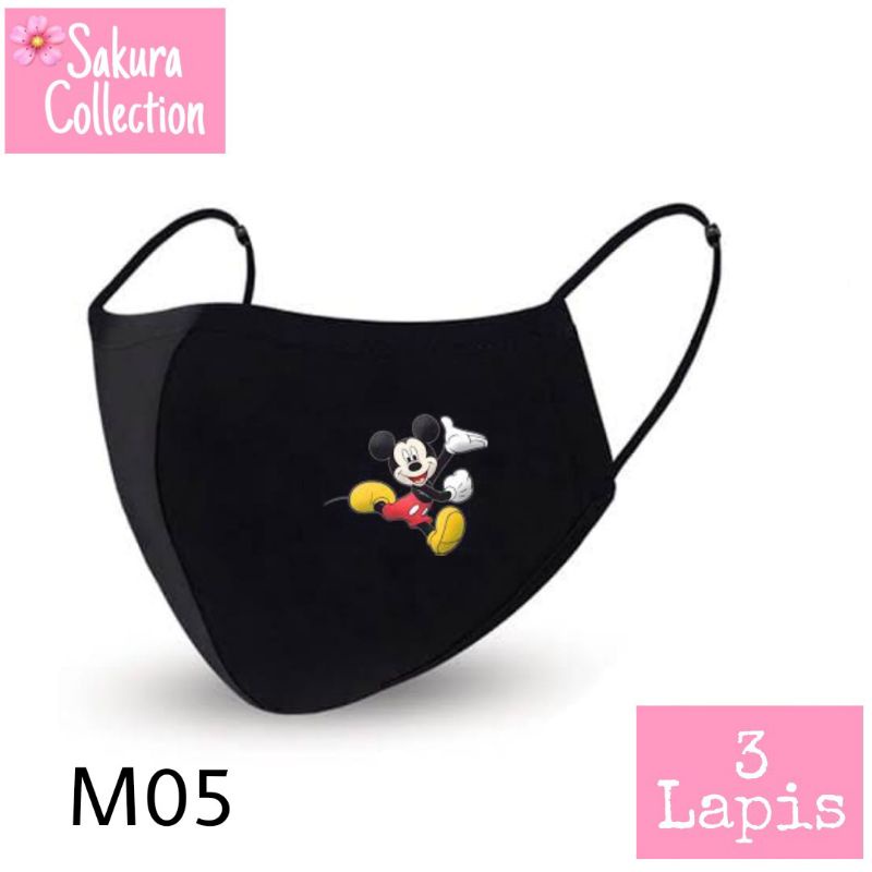 Masker Kain 3 Lapis - Mickey mouse