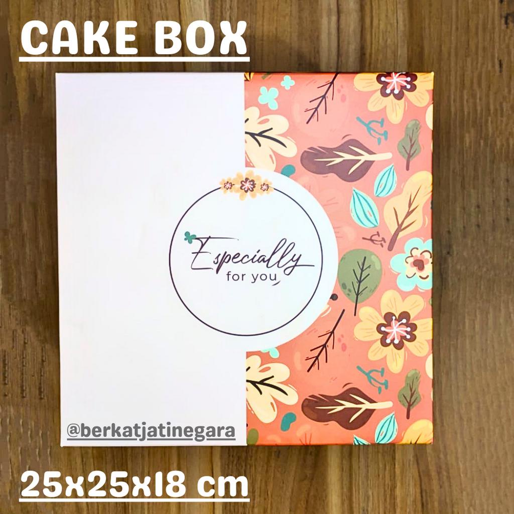 DUS/BOX/KOTAK/CAKE BOX /BOX CAKE TALI /DUS KUE 25X25X18 /PCS