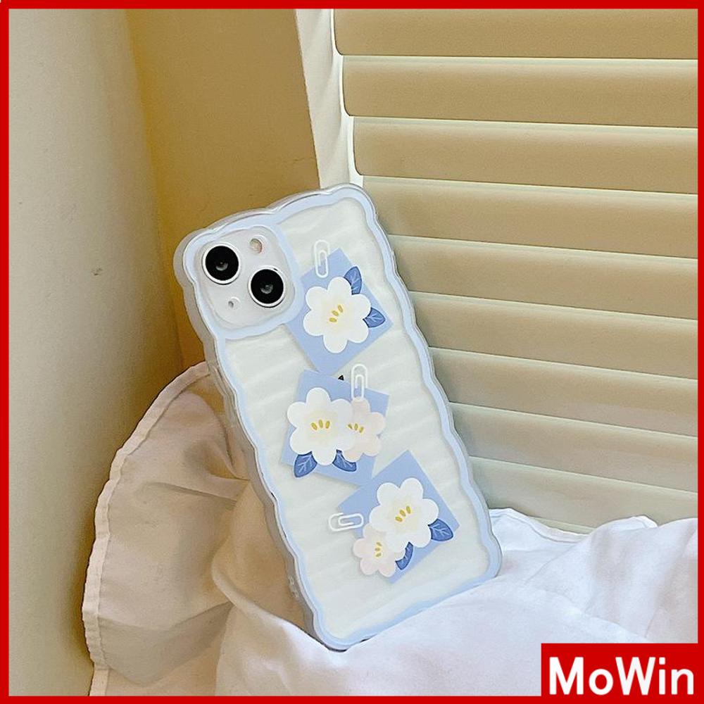 iPhone Case Silicone Soft Case Clear Case Wave Non-Slip Shockproof Camera Full Coverage Protection Flower Simple For iPhone 13 Pro Max iPhone 12 Pro Max iPhone 11 iPhone 7 Plus