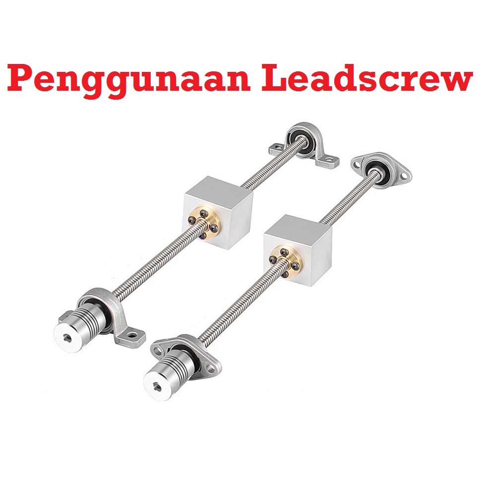 [HAEBOT] Lead Screw Leadscrew 400mm 40cm T8 8mm 8 Besi Ulir CNC Pitch 2mm 3D Printer ACME Router Milling Mini Stainless Steel