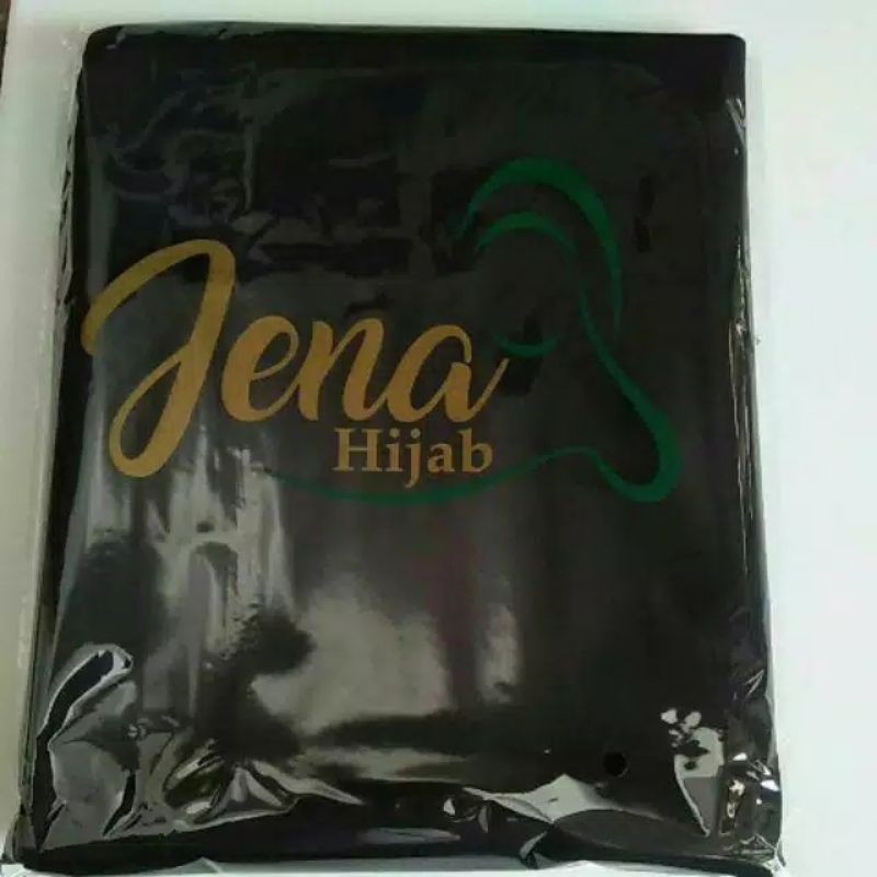 HIJAB KHIMAR/ BERGO DUA LAYAR BAHAN  CERUTY BOBY DOL-Hitam