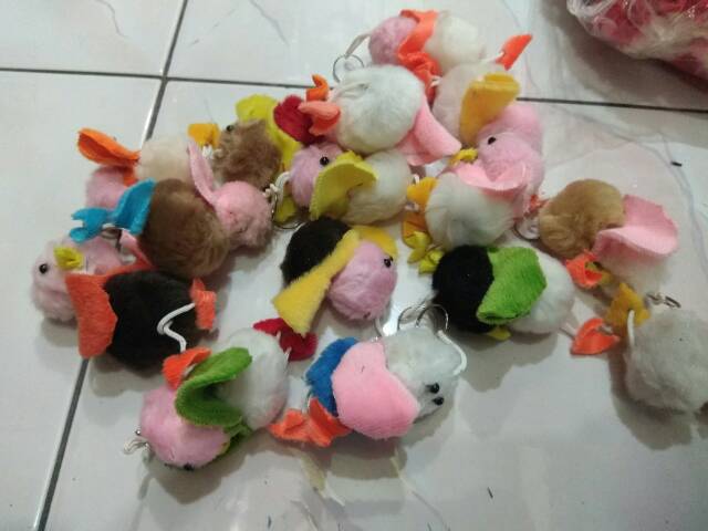 (BISA COD) SATU SET GANTUNGAN KUNCI BENTUK AYAM DAN BEBEK ISIS 20 - SOUVENIR UNIK DAN CANTIK JOGJA