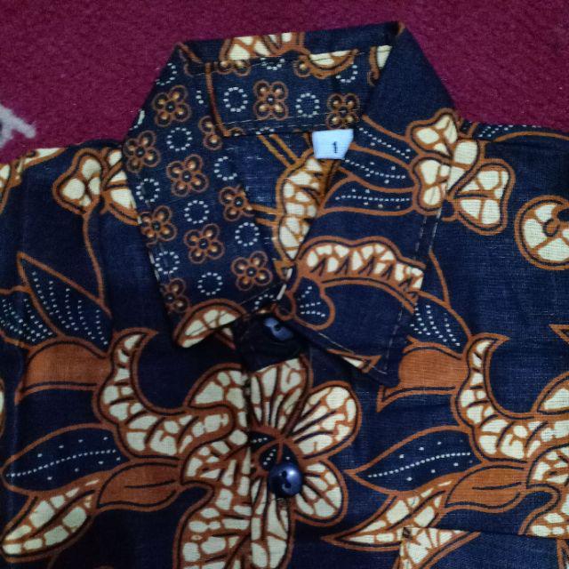 Kemeja Hem Batik Anak Size 0 (0,5 Bulan - 1.5th)