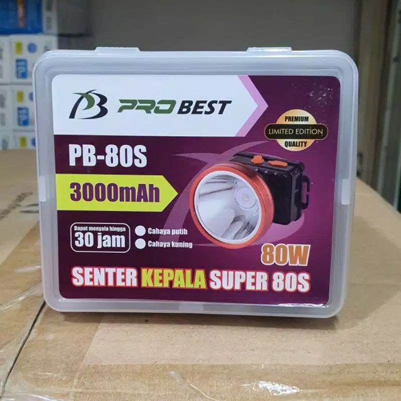 Senter kepala Jinlong 80Watt JL-80 3000mAh // Probest  PB-80s 80 Watt