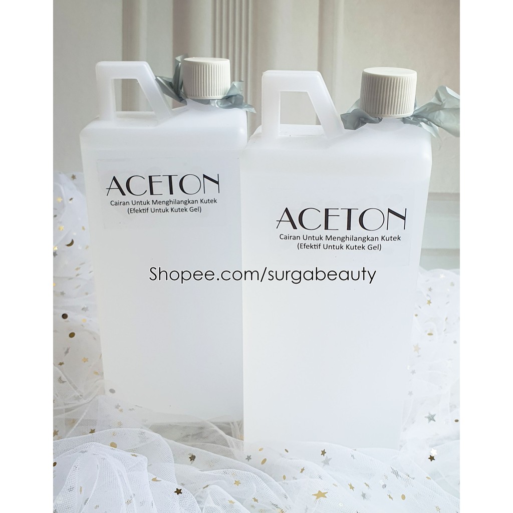 Nail acetone 1000ml aseton murni 1l - cairan penghapus kutek gel & kutek biasa - nail gel remover