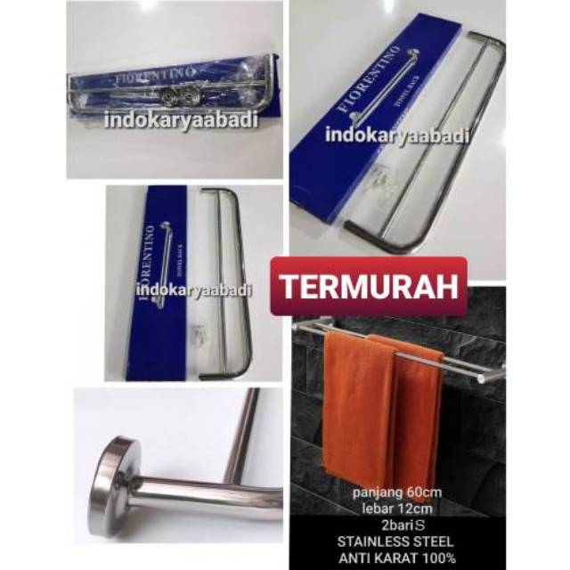  Rak  Handuk Jemuran 60 cm STAINLESS STEEL ANTI KARAT 