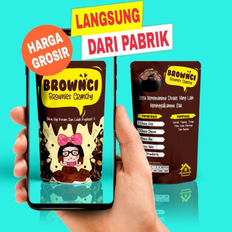 

CEMILAN SNACK KERIPIK BROWNIES BROWNCI MAKANAN RINGAN KEKINIAN DAN JAJANAN MODERN