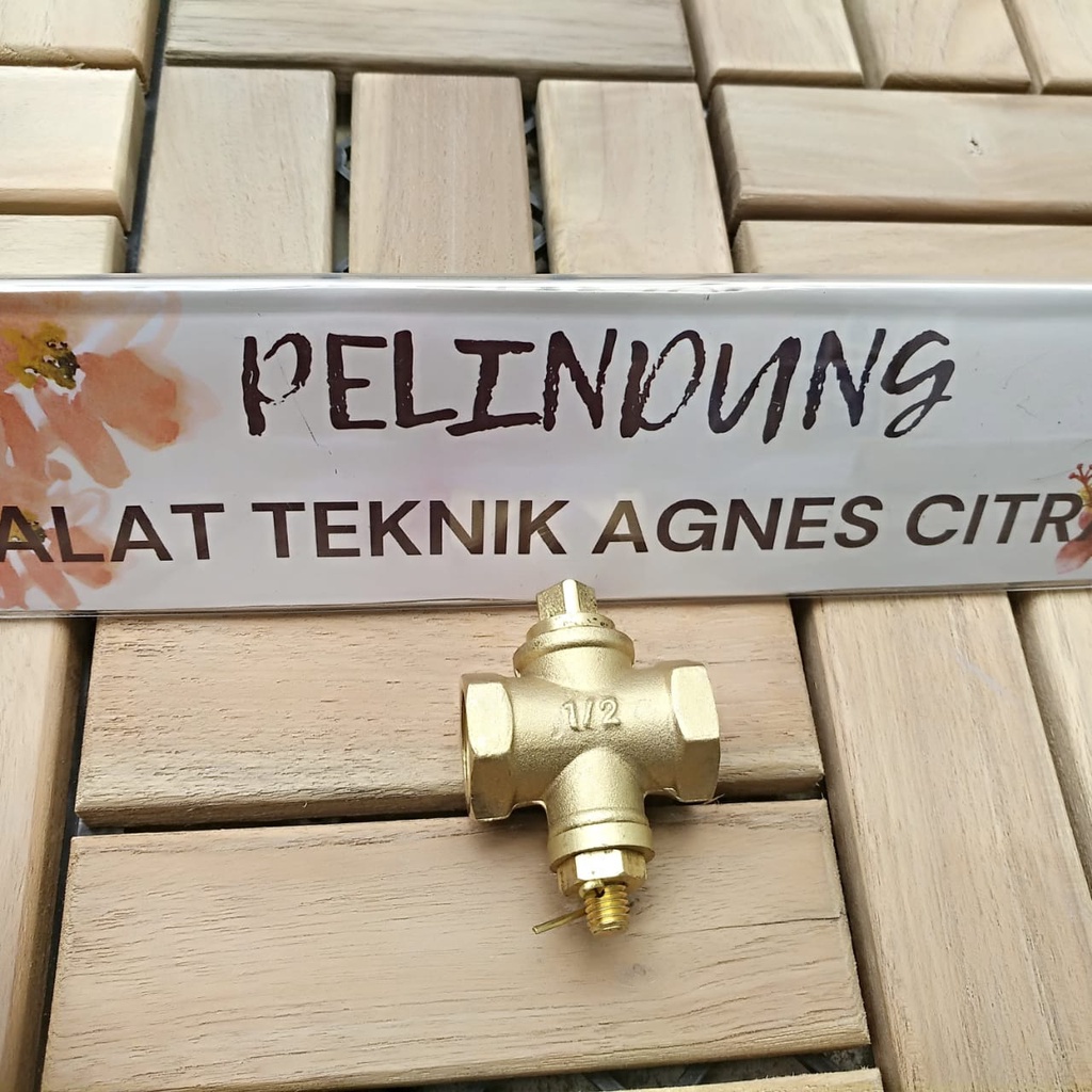 Plug Keran Yuta 1/2 inch Pluk Brass Sambungan Stop Kran Air Plug Valve Cabang Yuta Mini Pdam 0.5 inc