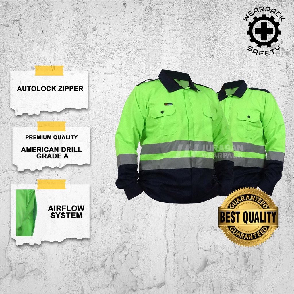 Wearpack Safety Atasan  Baju Wearpack Safety Kerja Varian Model Elite