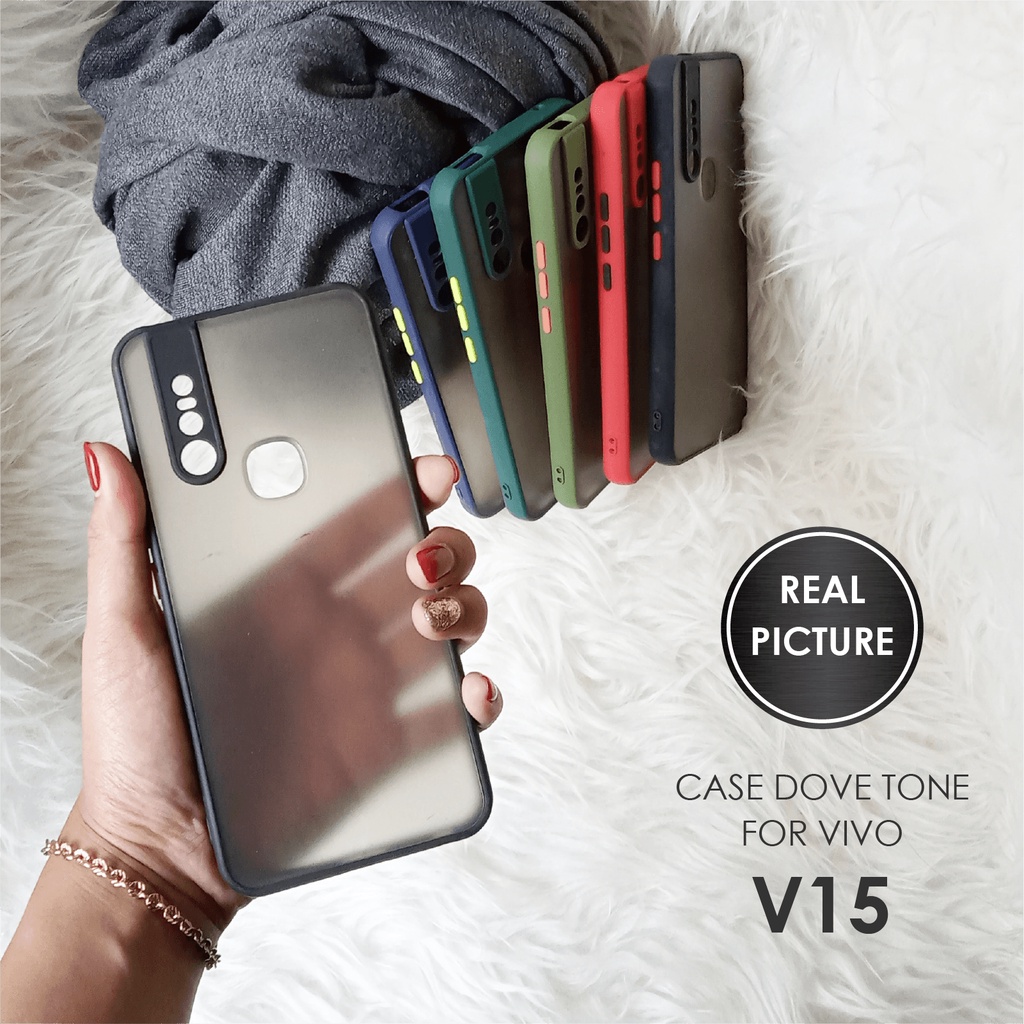 CASE HP VIVO V15 SOFTCASE DOVE MATTE PLUS PELINDUNG CAMERA