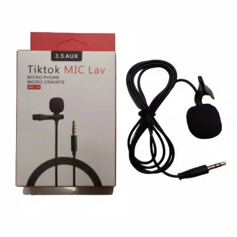 Microphone Tik Tok Mic Lav  Jack 3.5 Aux