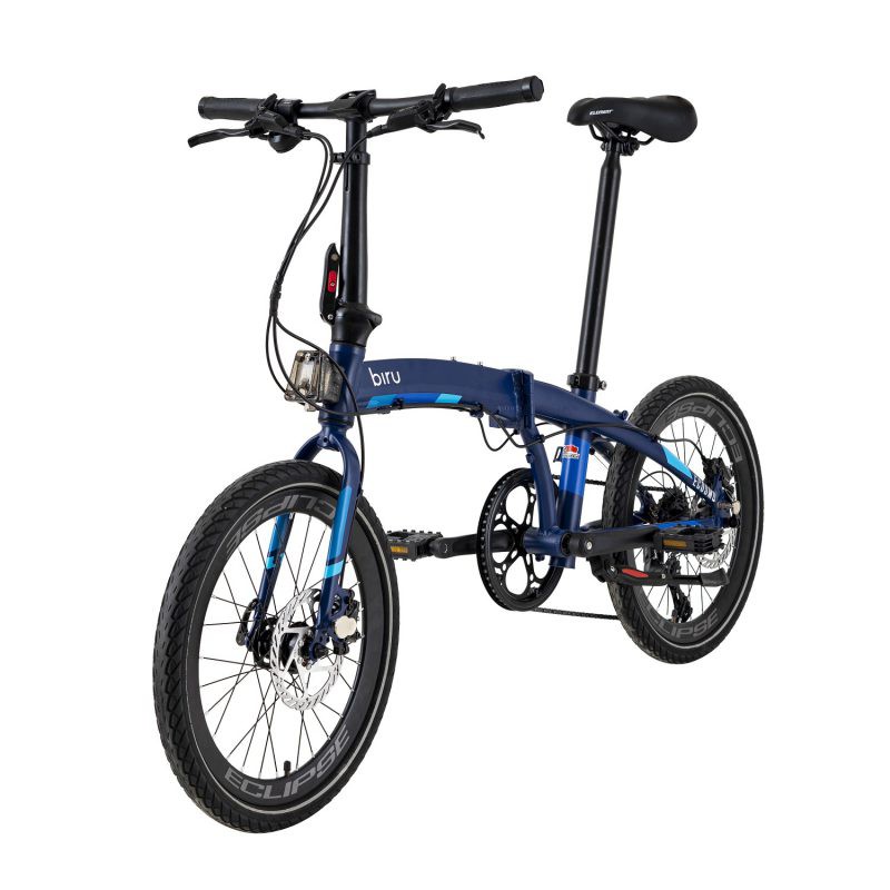Sepeda Lipat Element Folding Bike Ecosmo Biru 8 Speed New Garansi SNI-1