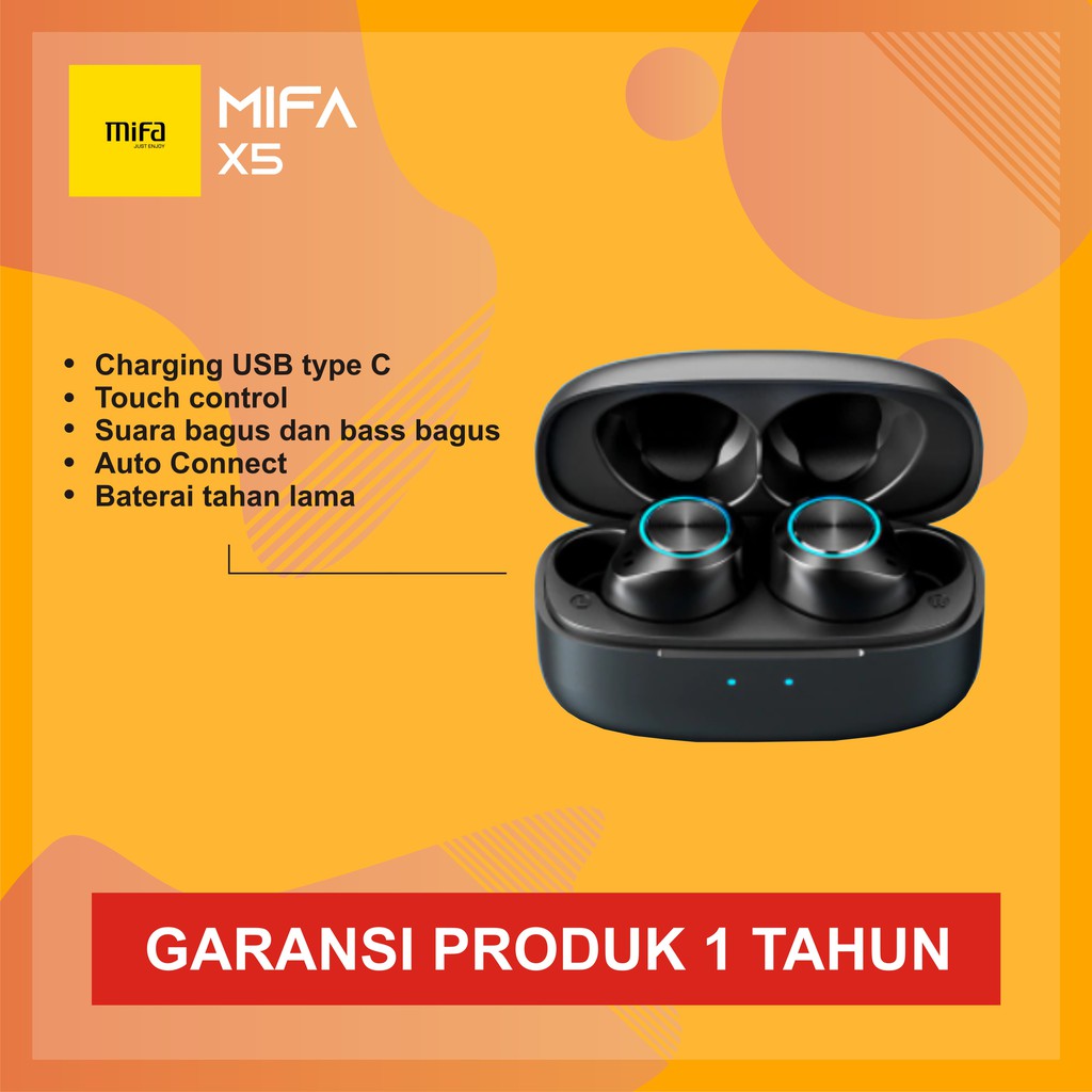 MIFA X5 TWS Earphone Bluetooth Headset Sport suksessor X1