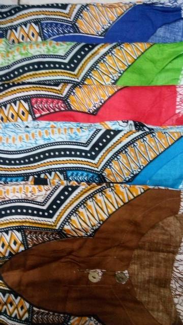 GARANSI TERMURAH Baju Bali Dashiki Dasar Putih Random