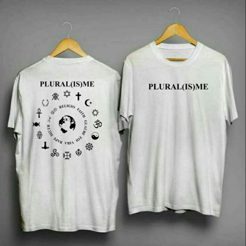 KAOS DISTRO PLURALISME SANTRI AGAMA KRISTEN HINDU BUDHA KAOS PRIA WANITA OVERSIZE TERMURAH KEREN T-S