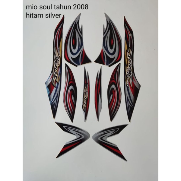 STRIPING MIO SOUL 2008 HITAM SILVER