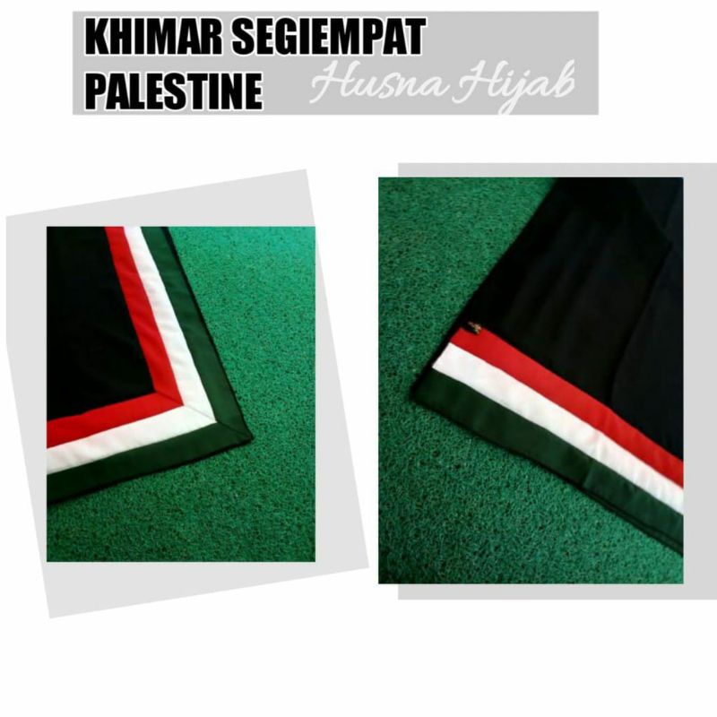 [HUSNA COLLECTION] Khimar Segi Empat Palestine