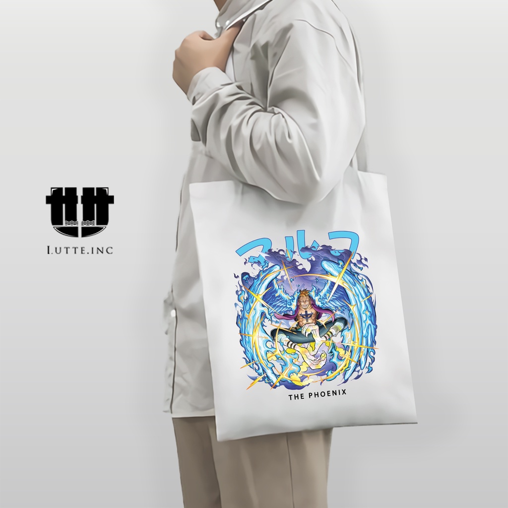 One Piece Totebag Anime Marco The Phoenix Tote bag Kanvas Tas Tote Premium Lutte.inc