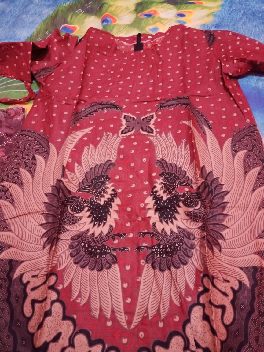 M-l-xl-xxl Batik Tunik Wanita Asj Sa Hrb026 Kenongo Pekalongan Sogan Tulis