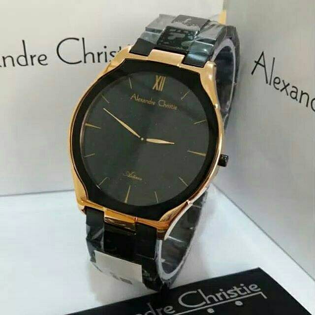 Jam Tangan Alexander Christie AC 8602 Men Tali besi Mesin Baterai Original