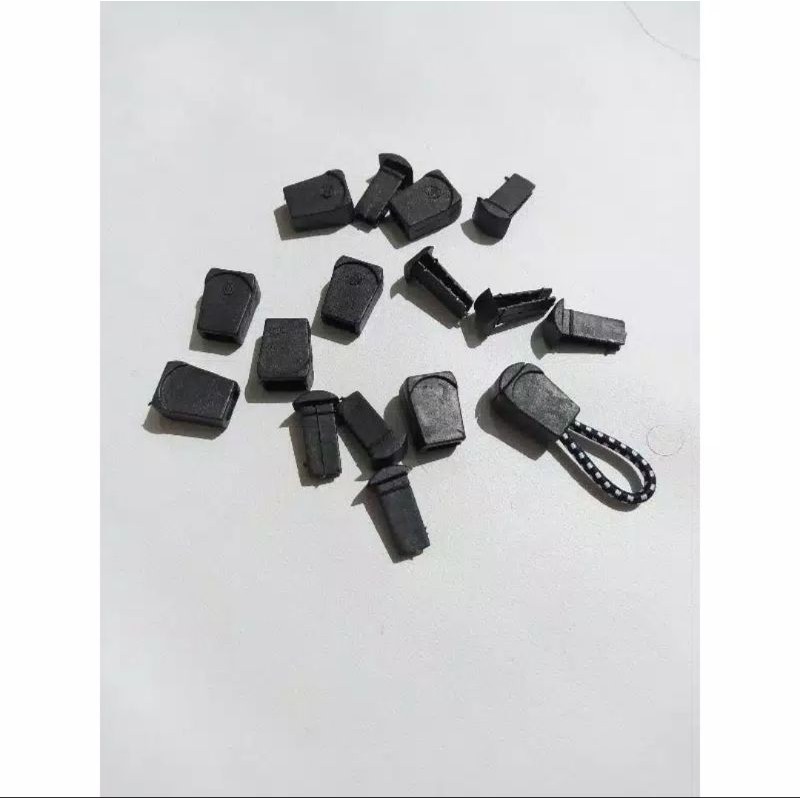Stropper Ujung Tali Bandul Tas Tarikan Sleting, harga per 10pcs