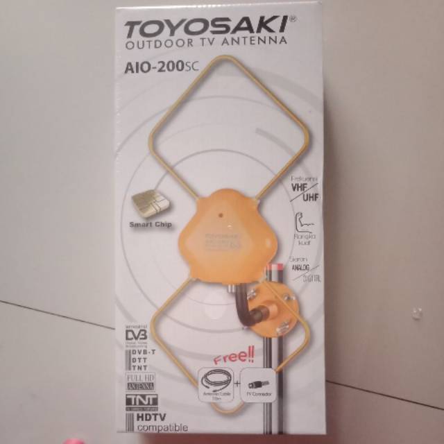 ANTENA DIGITAL ANALOG TOYOSAKI INDOOR OUTDOOR PLUS KABEL 10M