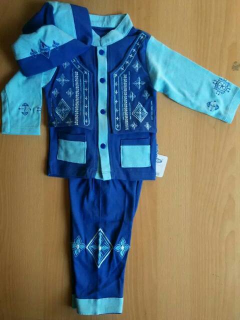 Baju muslim setelan anak laki-laki baju koko anak usia 1-3 th