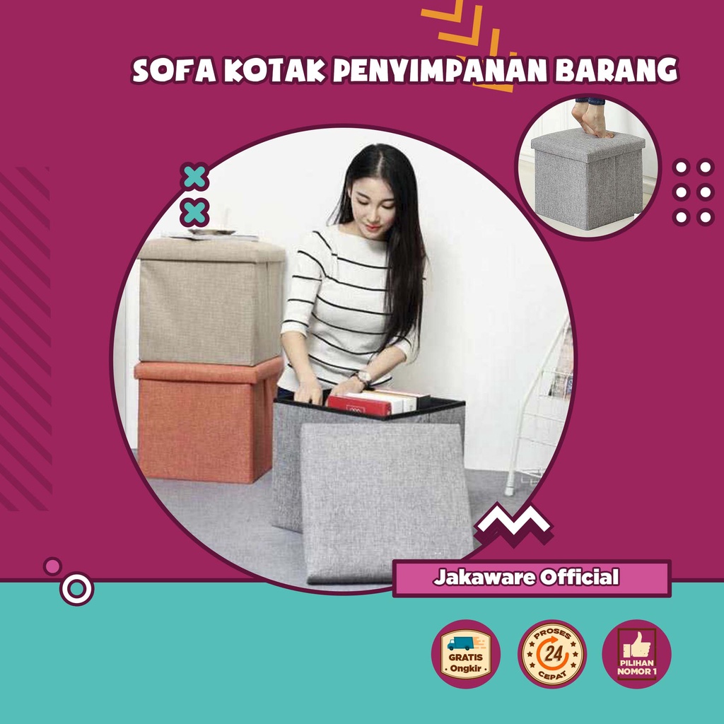 SOFA KOTAK PENYIMPANAN BARANG BOX STORAGE KURSI BANGKU LIPAT TEMPAT DUDUK SIMPAN PETI MINIMALIS SET 