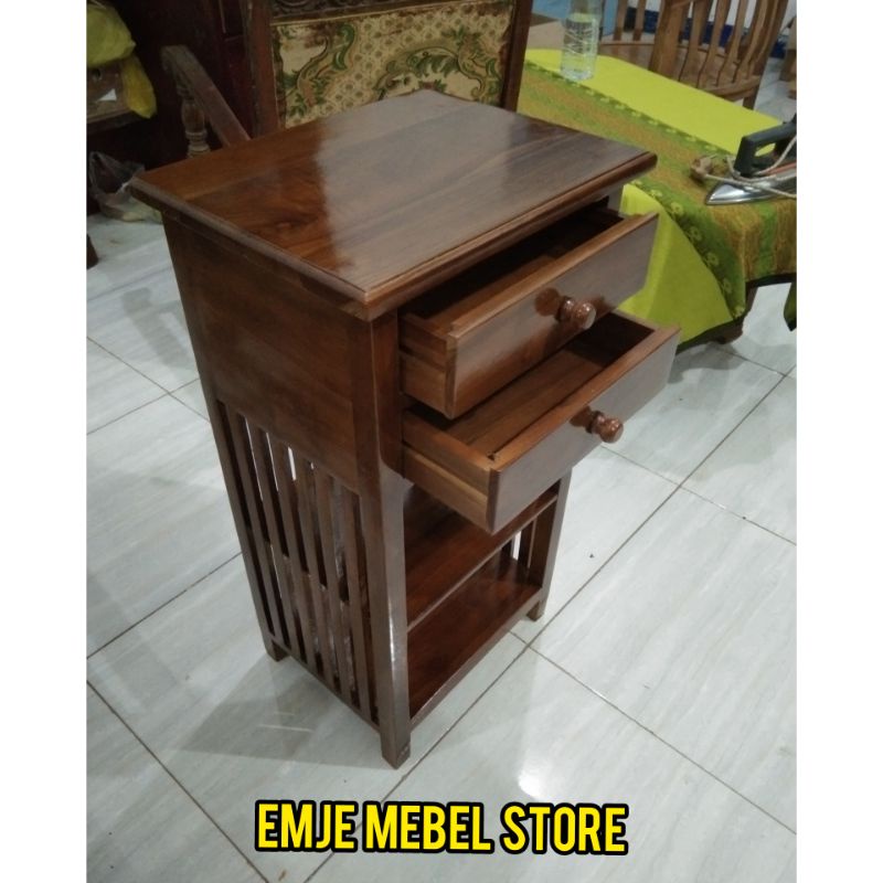 nakas jati solid meja kayu minimalis meja dispenser rak bumbu