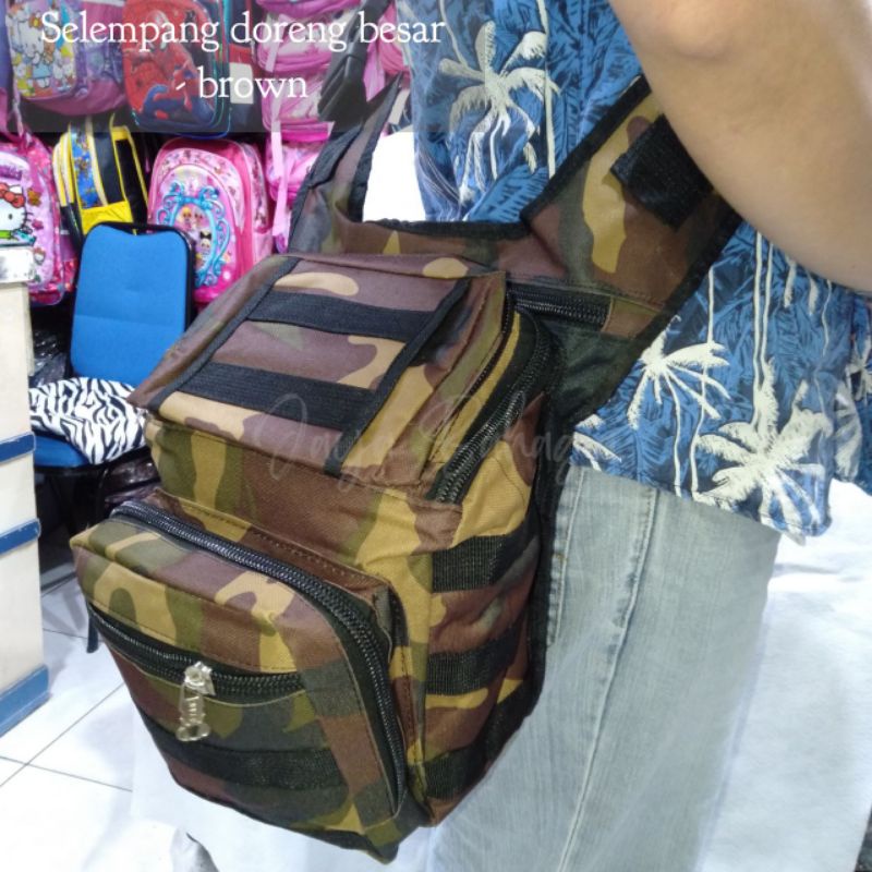 Selempang Tas Kamera Murah Tactical Army Doreng Pria Ukuran Besar Kecil