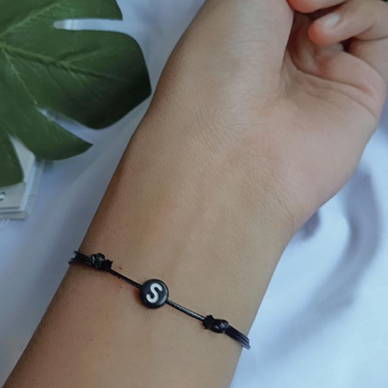 GELANG INISIAL HURUF/GELANG INISIAL COUPLE BULAT (A-Z)