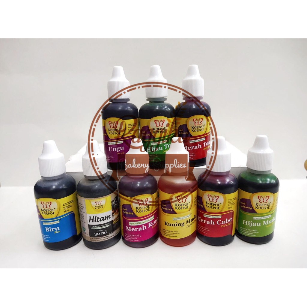

Koepoe Koepoe (Kupu Kupu) Pewarna Makanan 30ml / Food Colouring