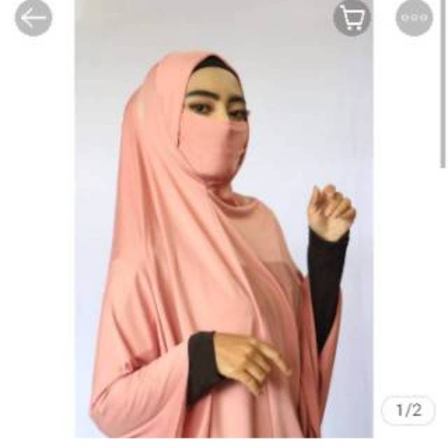 NIQAB HIJAB MASKER XXL JERSEY JOYA PREMIUM