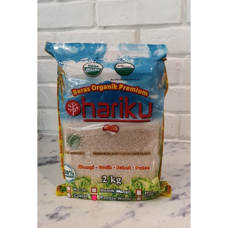 

2kg Organic Fragrant Rice| Beras Putih Pandan Wangi Organik HARIKU