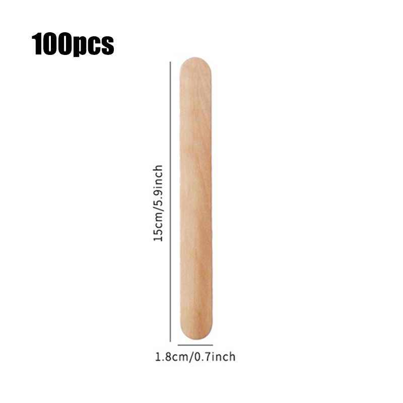 100pcs Wooden Wax Spatula Jumbo Waxing Stik Wax Spatula / Wax Stick / Waxing Stick / Stick Wax / Tongkat Waxing