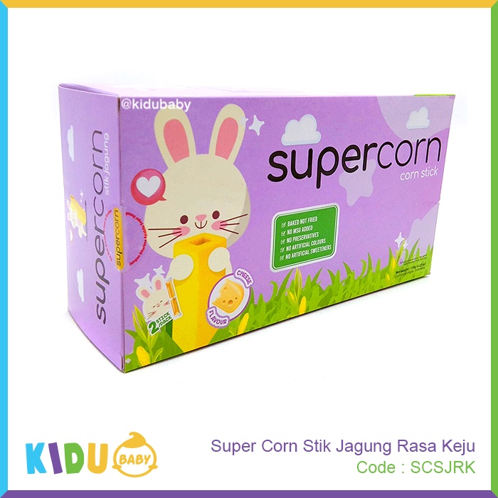 SuperCorn Stik Jagung Cemilan Snack Bayi / Super Corn Stik Jagung Kidu Baby