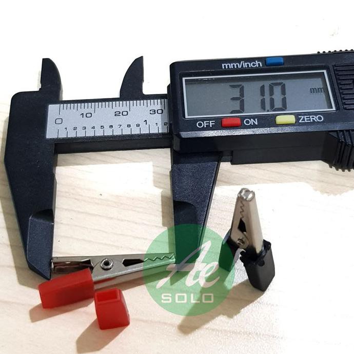 Capit Buaya Alligator Clip Tebal Pegangan Kotak Merah Hitam Ansol121 Dijamin Ori