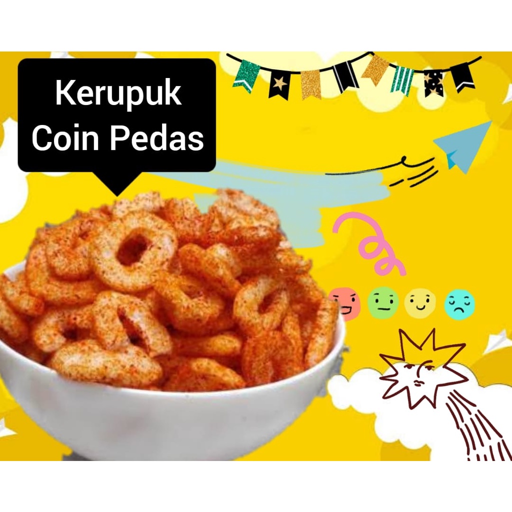 

Krupuk Ikan Coin Super Pedas / Camilan Kerupuk