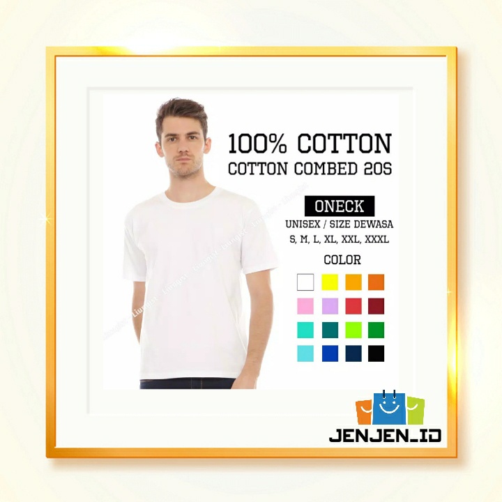 Kaos polos combed 20s - PUTIH